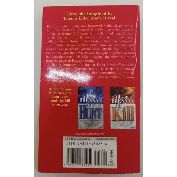 Prey by Allison Brennan – G+ Romantic Suspense Mass Market Paperback - Picture 2 of 3